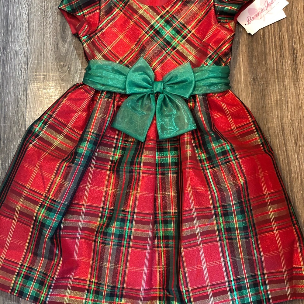 Bonnie Jean Plaid Christmas dress